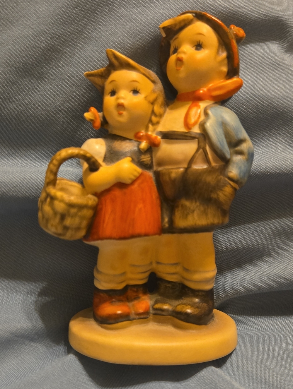 Hummel figurine is "Surprise" - Hansel And Gretel, 4 1/4 inches tall